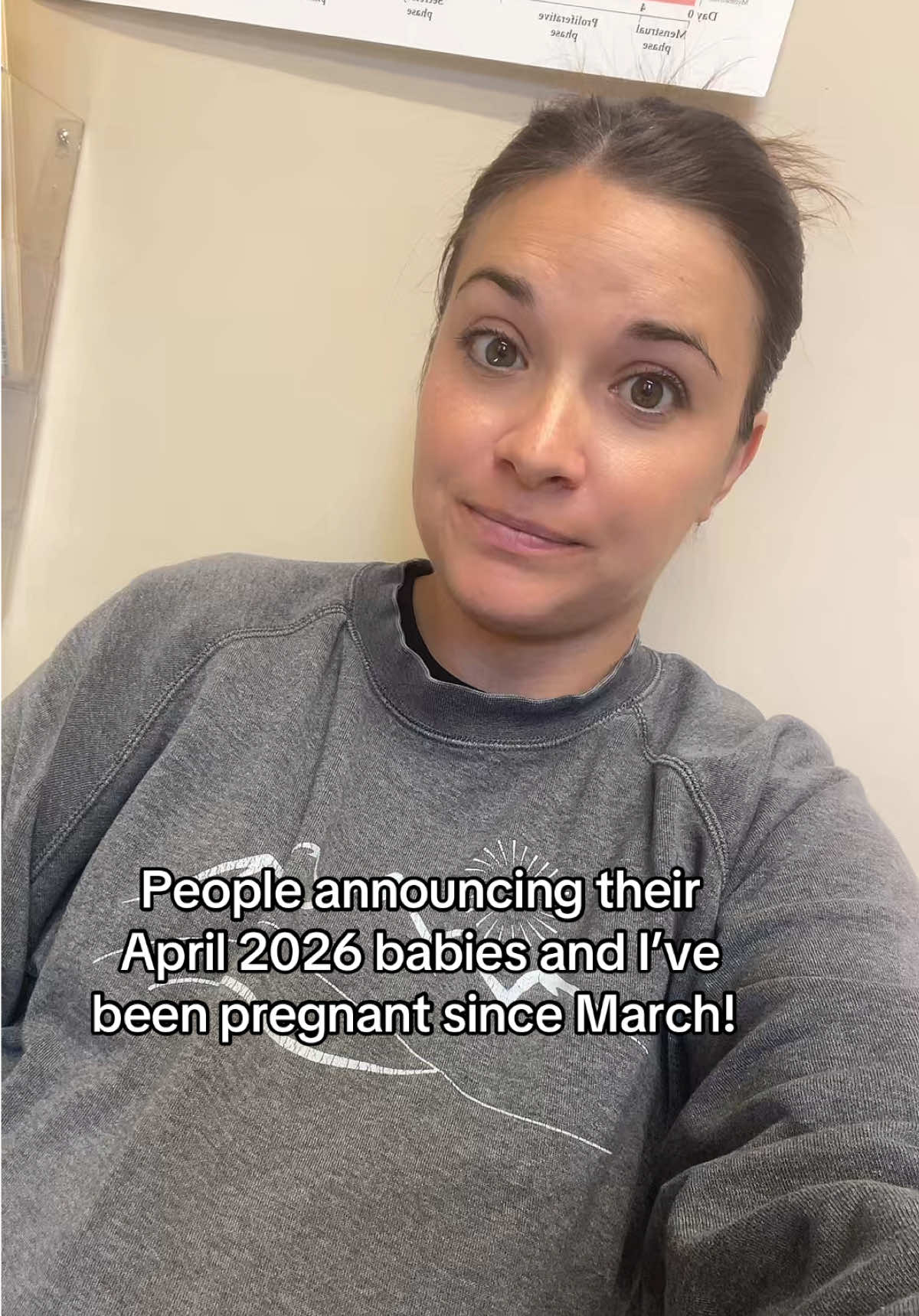 Totally filmed this at my OB appointment and the nurse walked in and was like- it does feel like 84 years 😅😂 Late November/early december mamas, how you doing?!? 😭  #32weekspregnant #pregnantandtired 