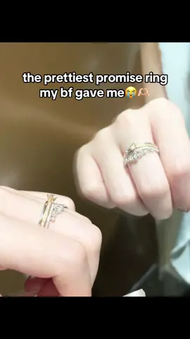 JUST IMAGINE RECEIVING THIS PROMISE RING😭😭 princess crown ring diamond pink silver gold 2in1 #fyp #dyjein #promisering #crownring #giftforgf 