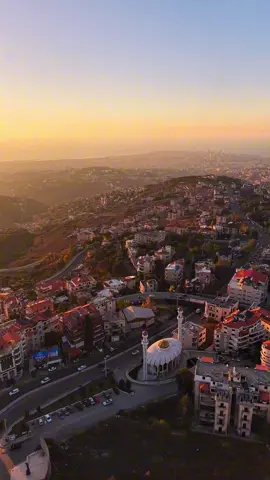 في اجمل من هيك غروب؟  عاليه - جبل لبنان 📍  #sunset #dji #drone #lebanon #aley #sunsetlover #غروب #لبنان #عاليه 