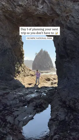 📝 Send this to someone planning their Olympic National Park trip!  📍Olympic National Park is one of the most unique places in the United States, where you can explore glacier topped mountains, walk through moss covered rainforests, and end your day watching the sunset on a wild Pacific beach. It’s the ultimate destination for anyone who loves variety and adventure. 🗓️ Day 1 – Waterfalls + Lakes • Hike to Sol Duc Falls • Relax at Lake Crescent and walk the Marymere Falls trail • Catch golden hour views at Hurricane Ridge 🗓️ Day 2 – The Coastline • Start your morning at Rialto Beach (Hole-  in the Wall Trail) • Explore Second Beach tide pools and sea stacks • End your day with a sunset at Ruby Beach 🗓️ Day 3 – Rainforest Loop • Walk through the Hoh Rain Forest and Hall of Mosses Trail • Drive south to the Quinault Rain Forest • End the trip with a quiet evening at Lake Quinault Lodge ✨ This is Day 1 of our series, follow for Day 2 tomorrow and more bucket list itineraries we plan so you don’t have to.  #olympicnationalpark #travelitinerary #nationalpark 