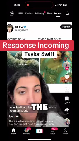 Taylor Swift is defended by Blabbertok against a Content Creator who thinks Taylor Swift’s career was built on the back of  her white womanhood. #taylorswift #thelifeofashowgirl #swifties #swiftok #blabbertok @Taylor Swift 