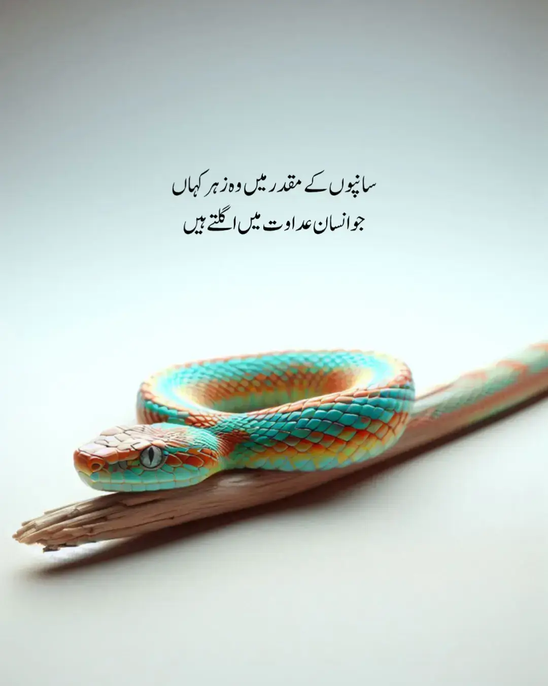 سانپوں کے مقدر میں وہ زہر کہاں  جو انسان عداوت میں اگلتے ہیں 