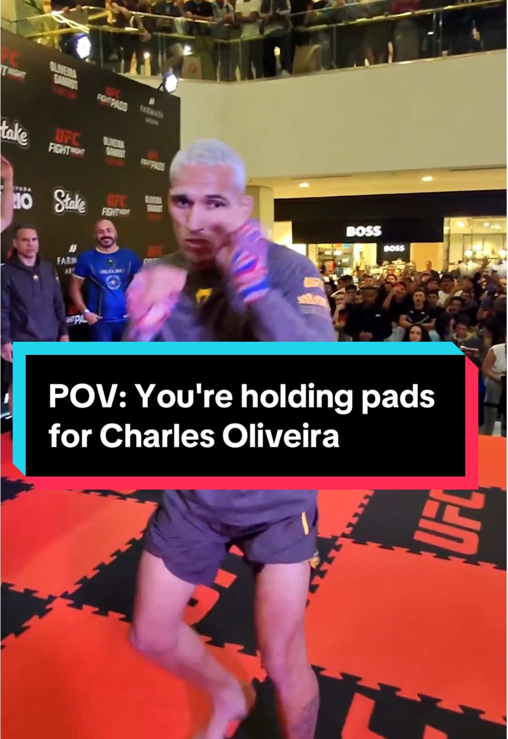 POV: You're holding pads for Charles Oliveira 🥊 📽️ @UFC Brasil  #UFCRio #UFC #mma #charlesoliveira 
