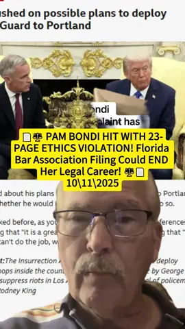 📄⚖️ PAM BONDI HIT WITH 23-PAGE ETHICS VIOLATION! Florida Bar Association Filing Could END Her Legal Career! ⚖️📄 #pambondi #florida #floridabar #trump #ethics #foryou #fyp #omg