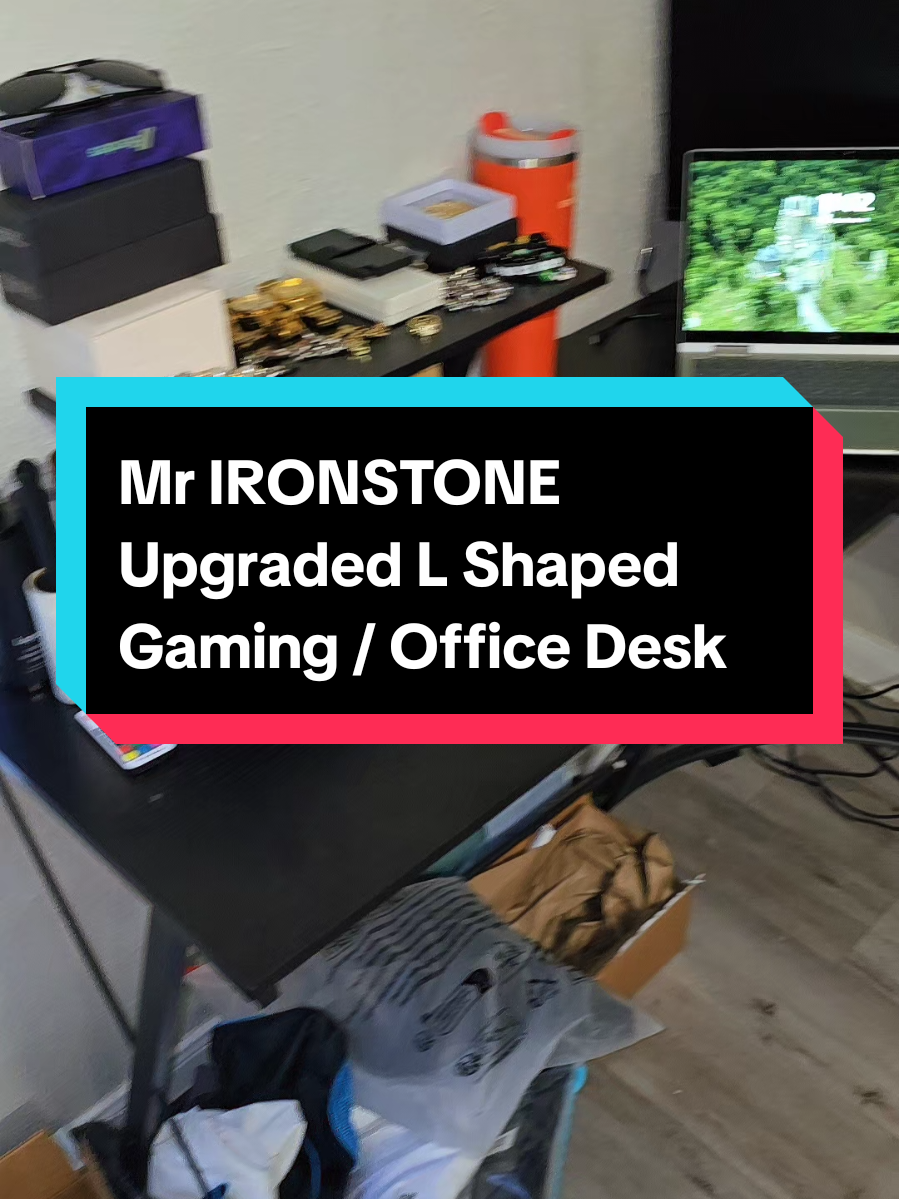 Mr IRONSTONE Upgraded L Shaped Gaming / Office Desk #desksetup #GamingSetup  #homeoffice #GamingSetup  #falldealsforyou 