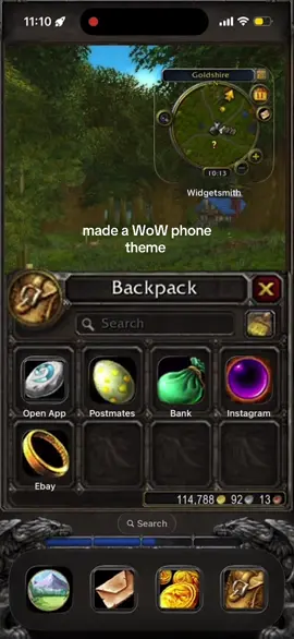 made myself a classic wow iphone #fyp #ios26 #worldofwarcraft #wowhead #wow 