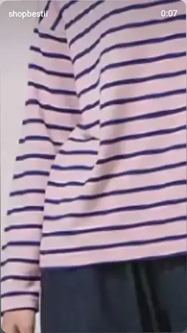 2300. HijabChic Ulyani Stripe Tops - Atasan Muslim Stripe Lembut Best Seller Terbaru