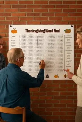 Thanksgiving Word Search Poster #thanksgiving #wordsearch #poster #walldecor 