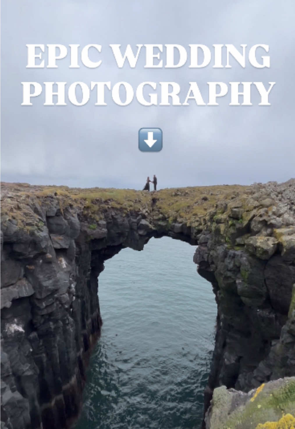 Idk who this couple is and congrats!!! What an epic gift to have your wedding photos taken in Iceland!!! 