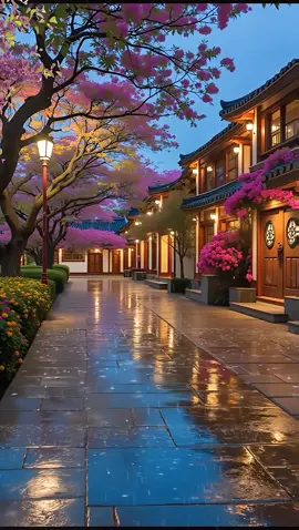 🍁“Soaked in poetry on a misty Jiangnan night.” #HealingVibes #RainyDay #PeacefulMoments #ListenToTheRain