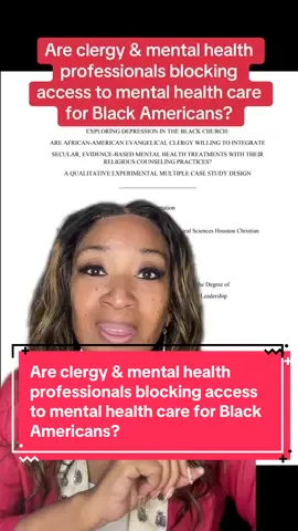 Are clergy & mental health professionals blocking access to mental health care for Black Americans?  My doctoral research exposed something most people don’t want to talk about: Black clergy don’t trust secular mental health professionals — and it’s costing lives. When churches keep counseling in-house, people suffer in silence without access to real treatment. 🧠 The solution? Collaboration rooted in cultural competence and trust. 🎓 Join me Saturday, October 18, for a 2-hour CE training designed to close this gap between the Black Church and mental health professionals. ✅ Approved for continuing education credit. 📍Link in bio or comments to register. #BlackChurch #christiantiktok #drvanessa #FaithAndTherapy #ReligiousTrauma  