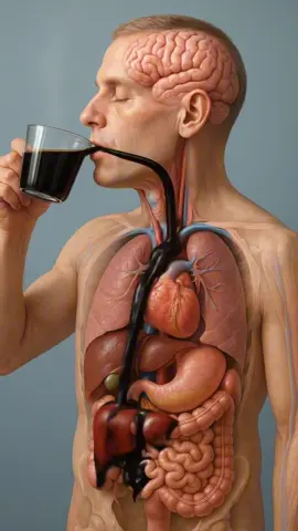 What happens while you drink hot Qahwa inside your body?🤮🤮😱#fyp #humanbody #health #Science #anatomy 