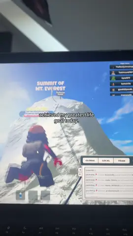 i’m so proud of myself. i cannot believe i summited. #mounteverest #summit #roblox #satire #relatable 