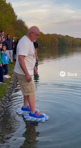 I developed these shoes so anyone can walk on water.#sora #LIVEIncentiveProgram #fyp #LIVEwithlowfollowers #PaidPartnership 