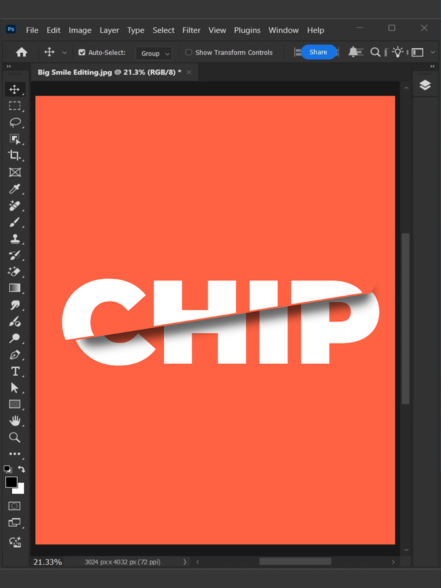 How to Create a Cut Text Effect in Photoshop! #BigSmileEditing #CutTextEffect #CutText #CutEffect