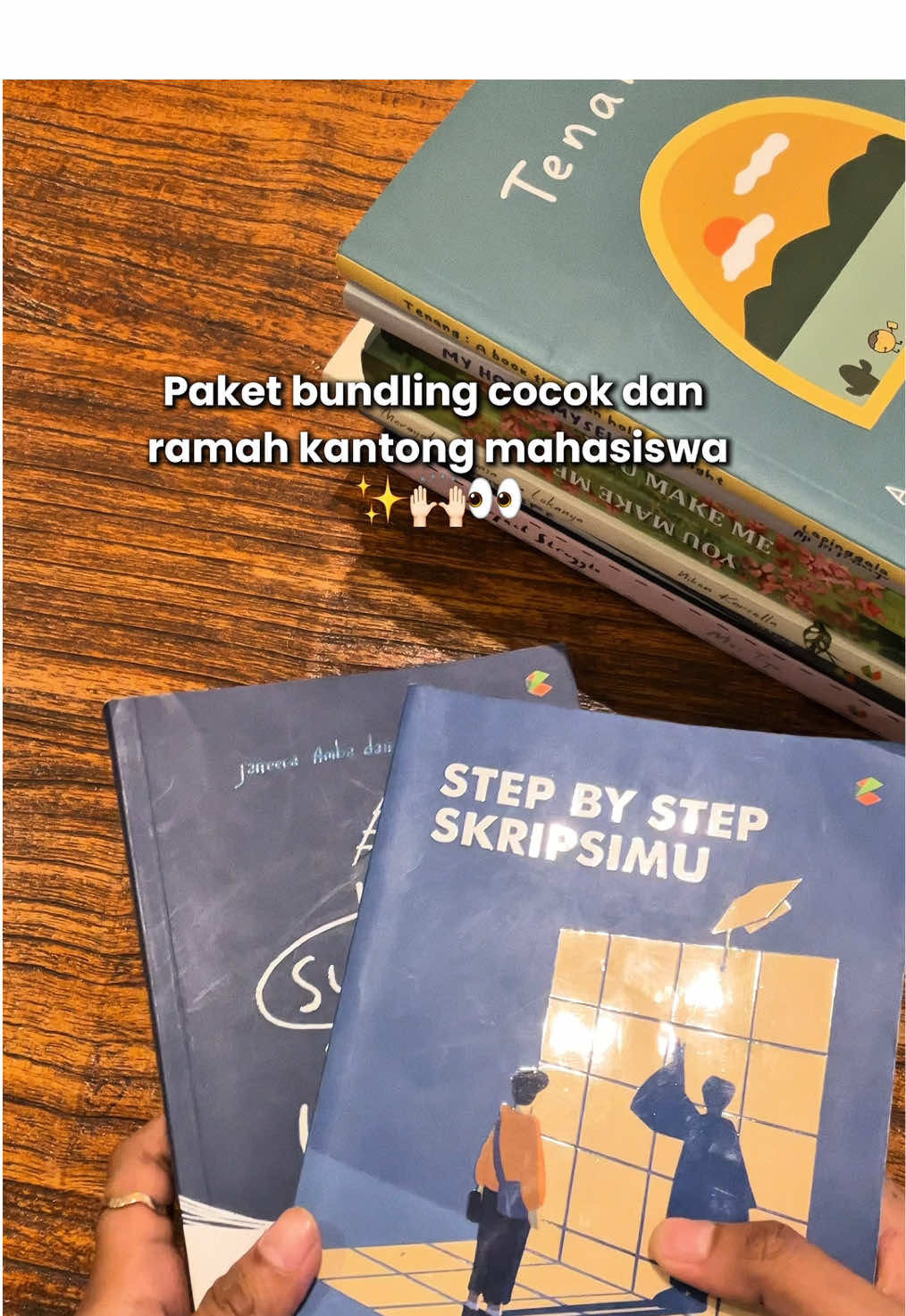 Paket bundling buku incaran para mahasiswa akhir #rekomendasibuku #bestseller #stepbystepskripsimu #suksessebelumusia30 
