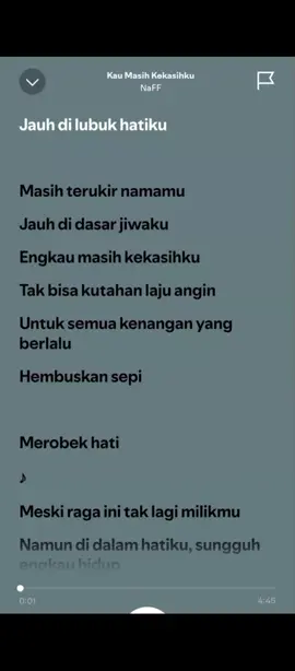 NaFF - Kau Masih Kekasihku (Full Lirycs) #naff #kaumasihkekasihku #jauhdilubukhatiku #liriklagu #spotify #lirycs #spotifyonlyyou #fy #trendingsong #xybca #foryou #lewatberanda #musikindonesia 
