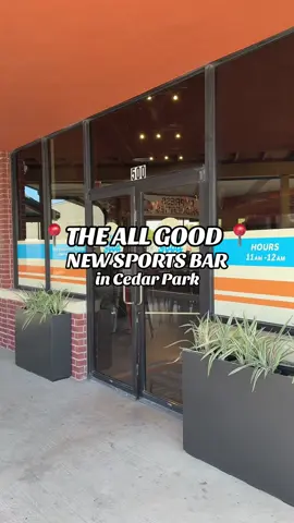 NEW SPORTS BAR OPEN IN CEDAR PARK! @theallgoodbar 🍻 If you’re looking for a chill spot for your next game day @theallgoodbar is 100% the place to be. They have a ton of seating inside to watch your favorite games and they have a huge screen on their patio! This is also a kid/dog friendly place which makes it easy for everyone to experience. Make sure you try some of the locals beers on tap (20 to be exact) and some of their fun themed cocktails. And if you’re getting hungry they’ve got @eatjabs on site serving up their classic burgers & fries. This is a great addition to the cedar park community 😍 #cedar park #sportsbar #bar #atx #austinbar 