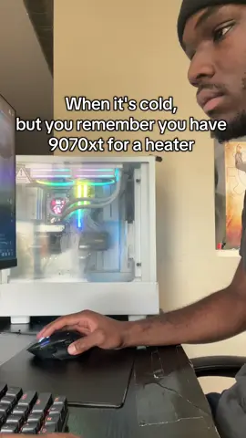 Power usage goes brrr. #9070xt #gpu #techtok #cold 