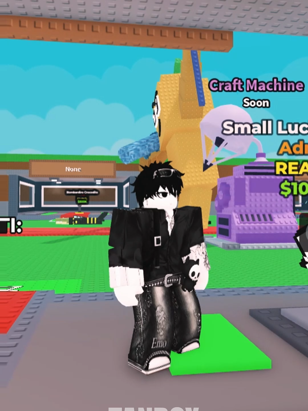 Got the BIGGEST LA SECRET COMBINASION from GIANT Lucky Blocks #roblox #stealabrainrot #brainrot