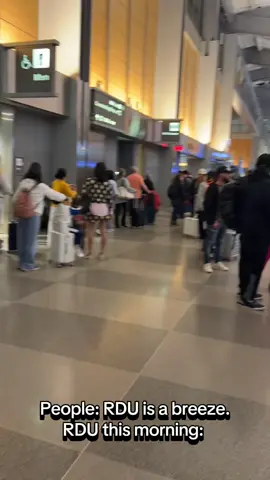 Federal employees are essential. RDU (small airport) queues this morning with the government shutdown. #RDU #Airport #Shutdown #TSA