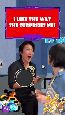 Cô ấy làm tôi bất ngờ! #bloxfruits #trending #funny #fyp #roblox 