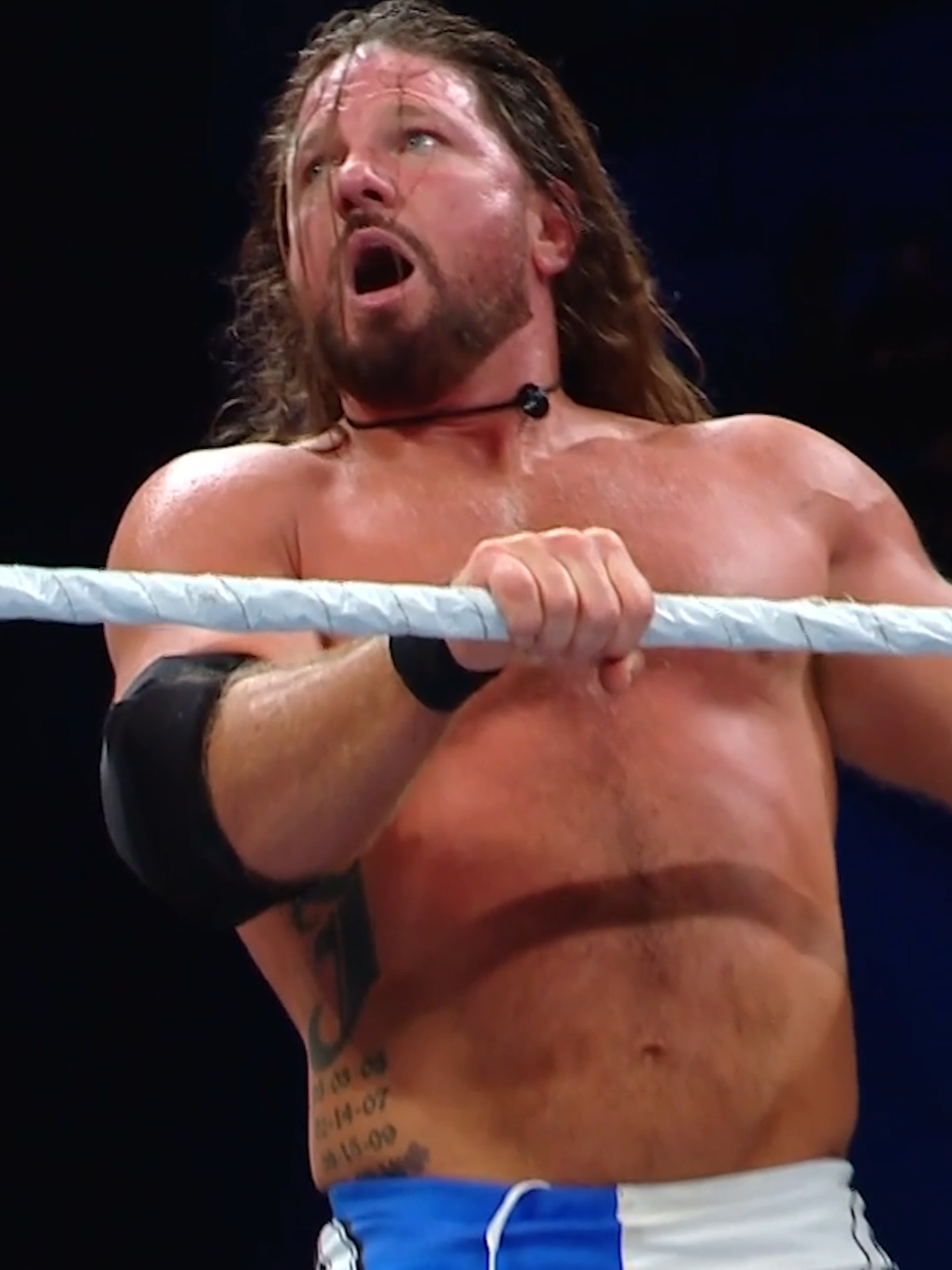 bro said NOT TODAY 😤 Relive #WWECrownJewel on the @espn app now #WWE #JohnCena #AJStyles