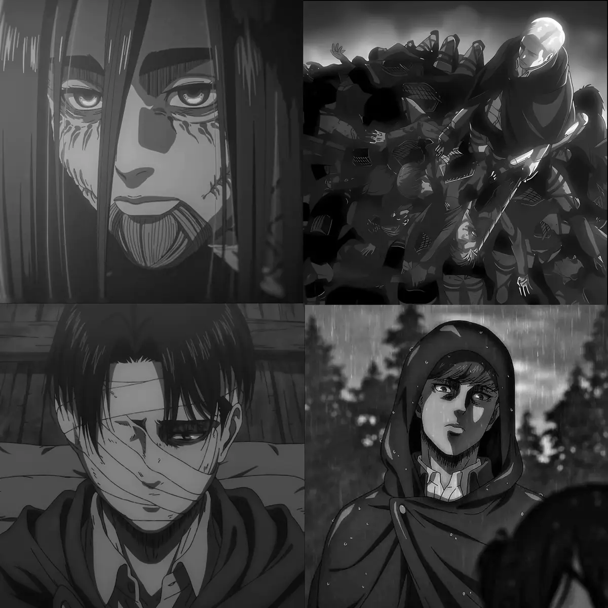 Life goes by like a fast train, waiting for no one and never returning. We didn't move forward, and our memories passed without realizing their beauty. We lived every moment innocently, chasing our dreams, laughing from the bottom of our hearts, free from the worries of tomorrow. #AOT #eren #floch #erwin #levi 