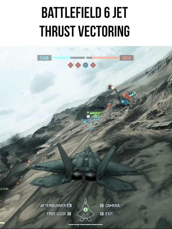 Battlefield 6 Jet Thrust Vectoring  #gamers #gaming #battlefield6 #gamerr #Battlefield #Gameplay