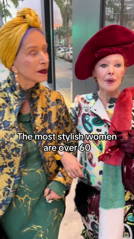 The most stylish women in the world to me. #advancedstyle #StreetStyle #over60 #icons #fashiontiktok 