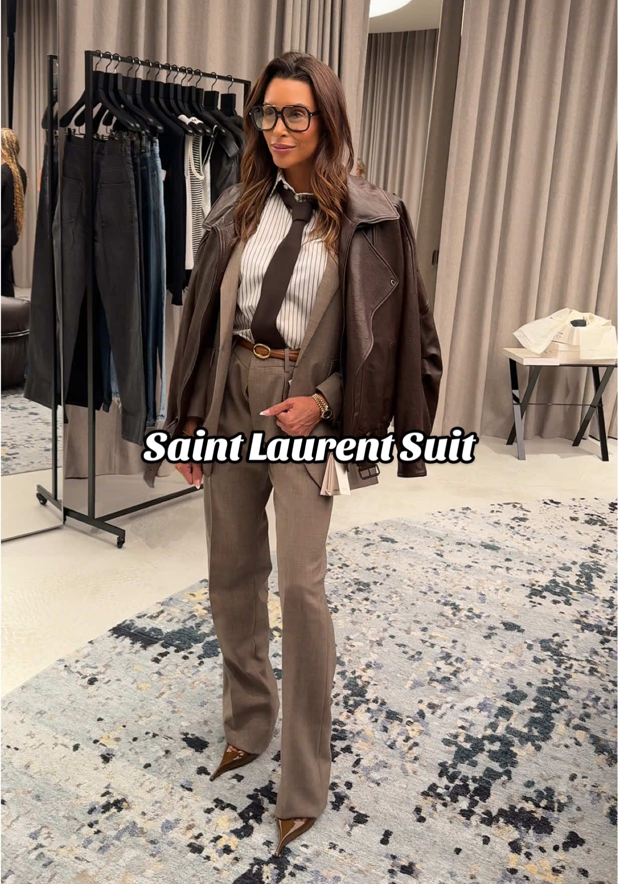 Suit’d Down in head to toe  Saint Laurent 😎😍 #suits  #shopping #fallfashion #saintlaurent #bossbabe 