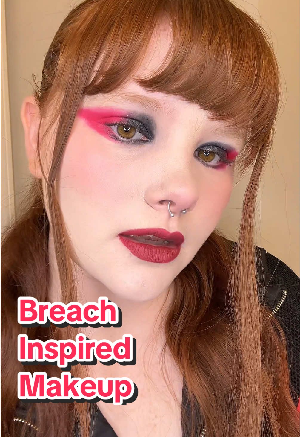 Makeup inspired by Twenty One Pilots new album, Breach 😃❤️🖤 #breach #twentyonepilots #makeupinspo #alternativegirl 