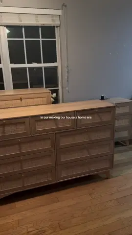 our new bedroom furniture turned out so cute - linked in bio! 🤍 loving making our house a home