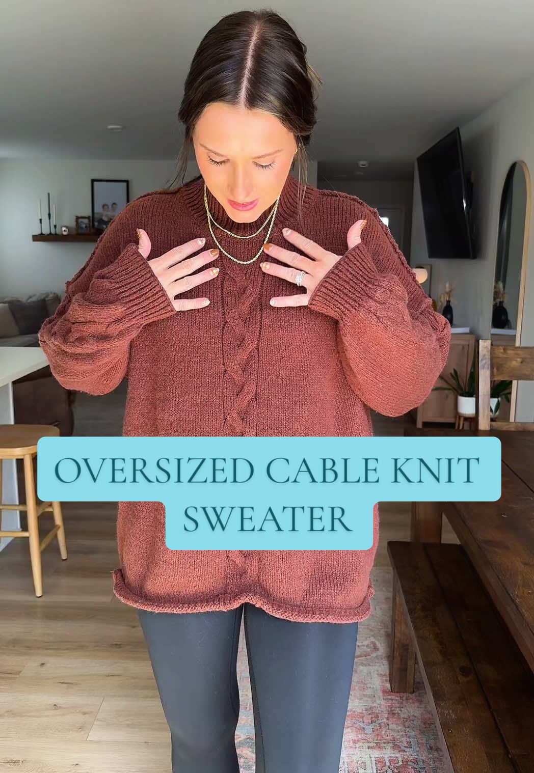 Effortless. Cozy. Main character energy only ✨🧸 #OversizedSweater #FallOutfitInspo #CozyStyle #TrendyLooks #OOTDFashion 