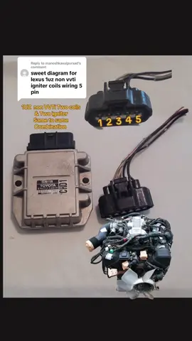 Replying to @manoshkavalpursad Toyota 1UZ fe non VVTi engine igniter connector pin combination #SKC #Doctor #workshop 