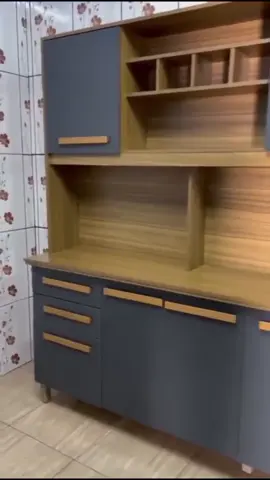 Armário para Cozinha 6 Portas 2 Gavetas Luna Plus  Cinamomo/Grafite @@Diário da lililink 🔗 https://s.shopee.com.br/8V0EzpqYu6 ID nos comentários abaixo ⬇️ ##armariocozinha##armario##cozinha