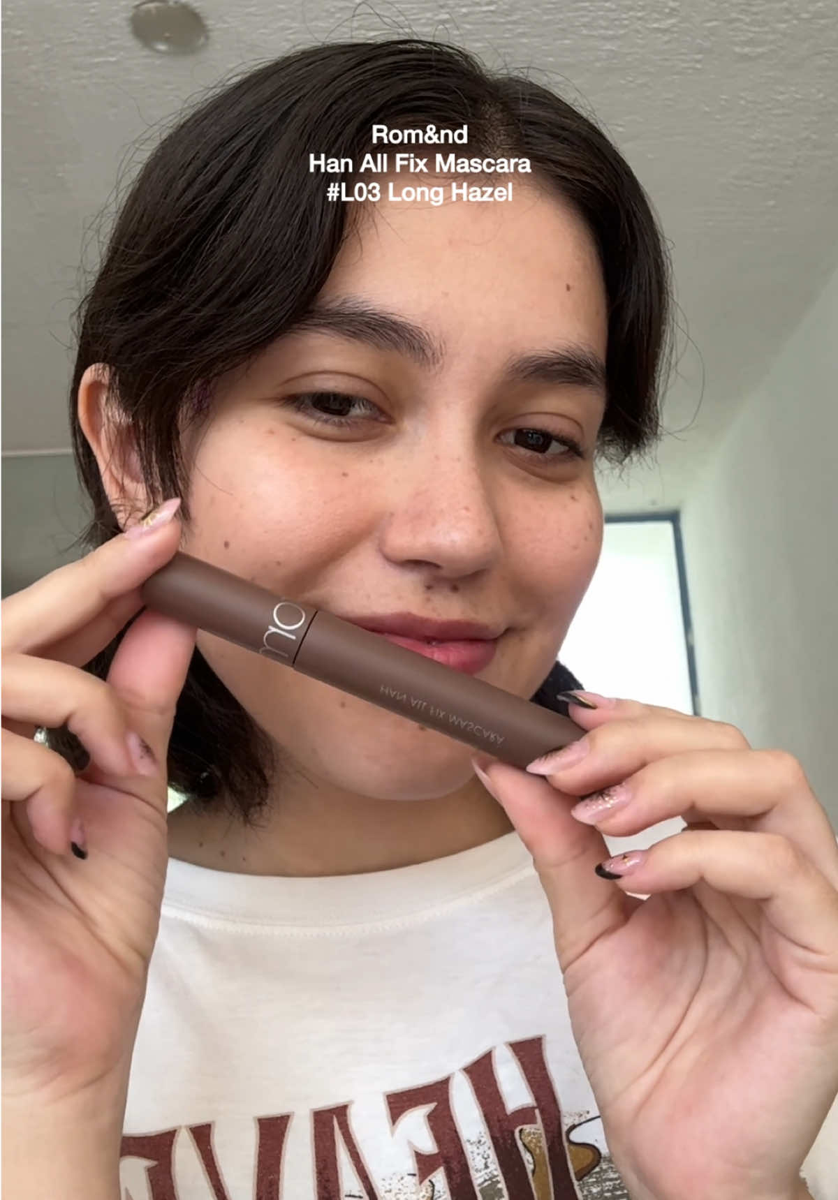 La obsesión con esta máscara de pestañas de Rom&nd es real🙆‍♀️ Rom&nd - Han All Fix Mascara | L03 Long Hazel #kbeauty #rimel #makeup #eyelashes #brownmascara 