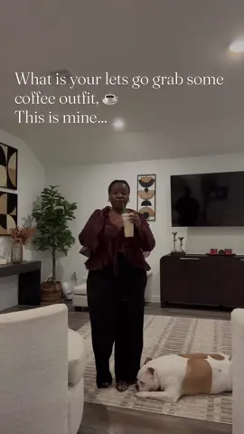 Coffee first, plans later 🤍 #OOTD #CoffeeRunStyle #EffortlessVibes”☕️ 