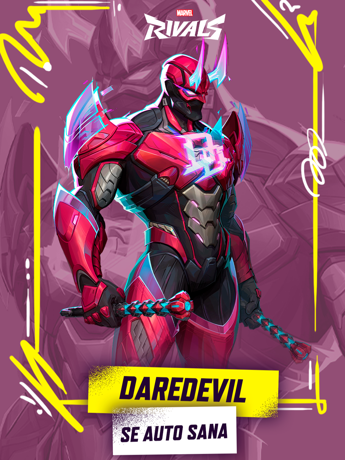 Daredevil se puede auto sanar por el mismo 😱🔥 #MarvelRivals #HeartoftheDragon #Daredevil #MattMurdock #tiktokgaming