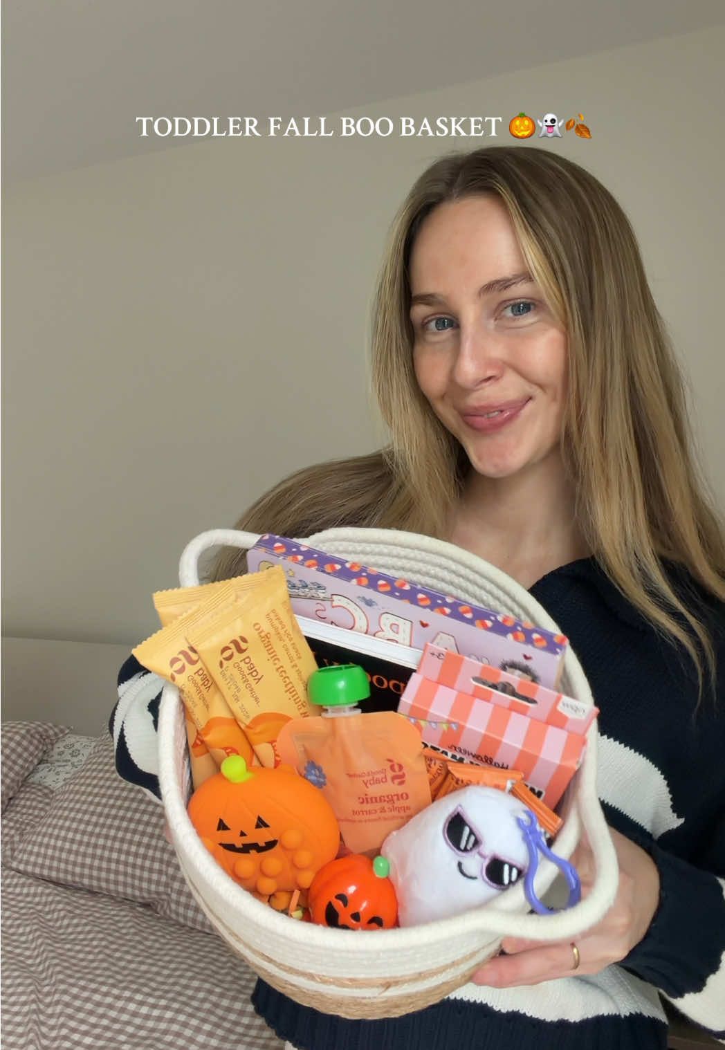 Had to put together a little festive basket for my 18 month old to ring in this cozy season! What’s your toddler being for Halloween?? #boobasket #toddlermom #toddlergiftideas #spookyseason #fallvibes 