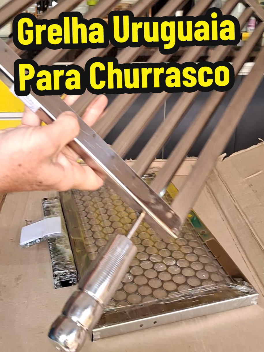 churrasco em casa Grelha Uruguaia Para Churrasco Com Grelha Dupla Inox Reforçada #churrasco #carne #casa #cozinha #tiktokshopchegou  @Dicas para o lar 