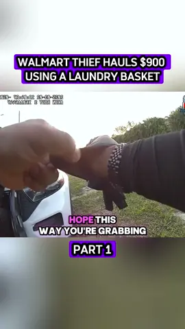 Walmart Thief Hauls $900 Using a Laundry Basket #police #bodycam #foryou #cops #policeofficer 
