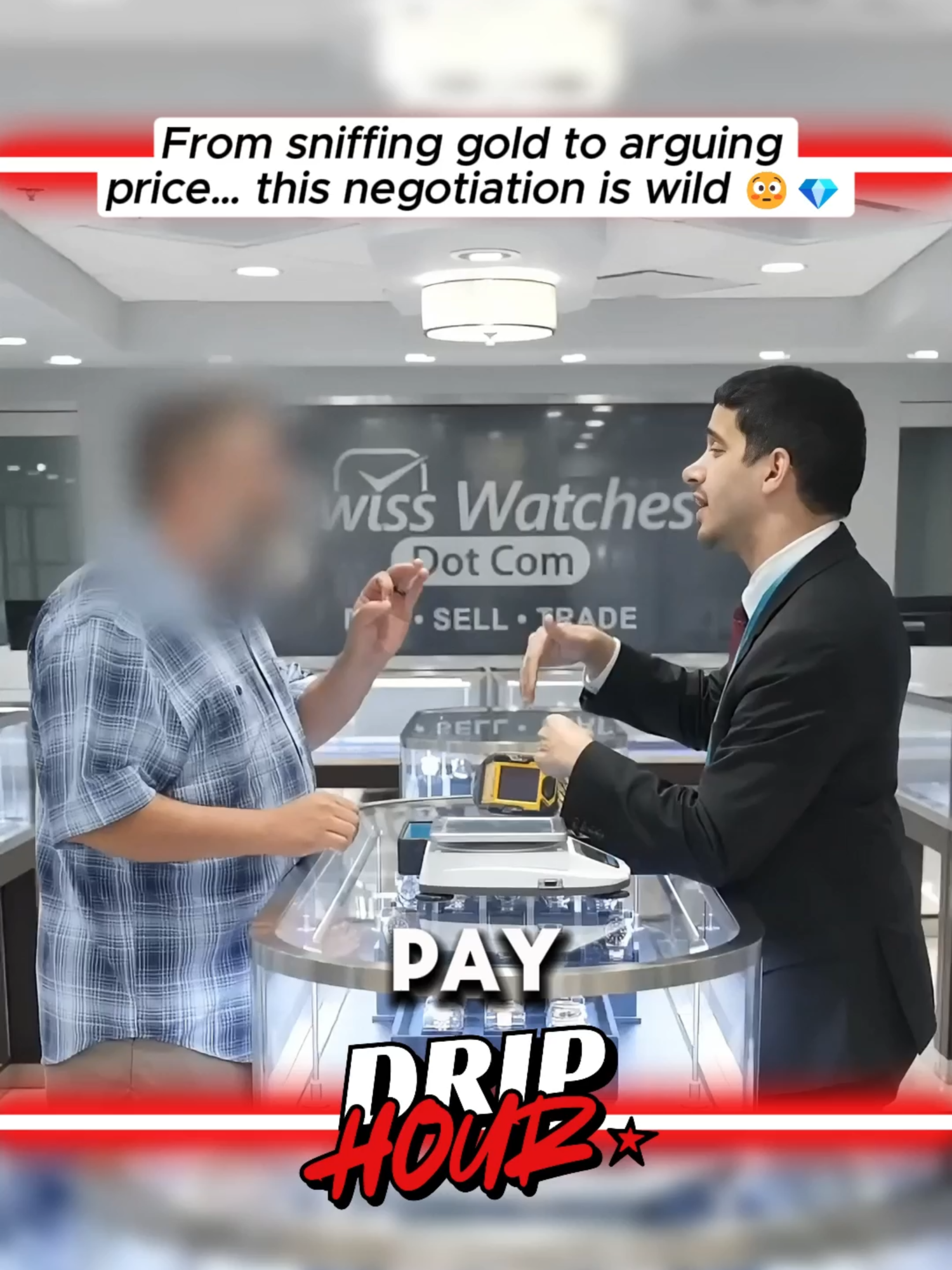 From sniffing gold to arguing price… this negotiation is wild 😳💎#fyp #foryou #viral #rolex #ukfashion #londonstyle #usatrends #americanstyle #negotiation #jewelry #crazyflip #diamond #luxurywatch