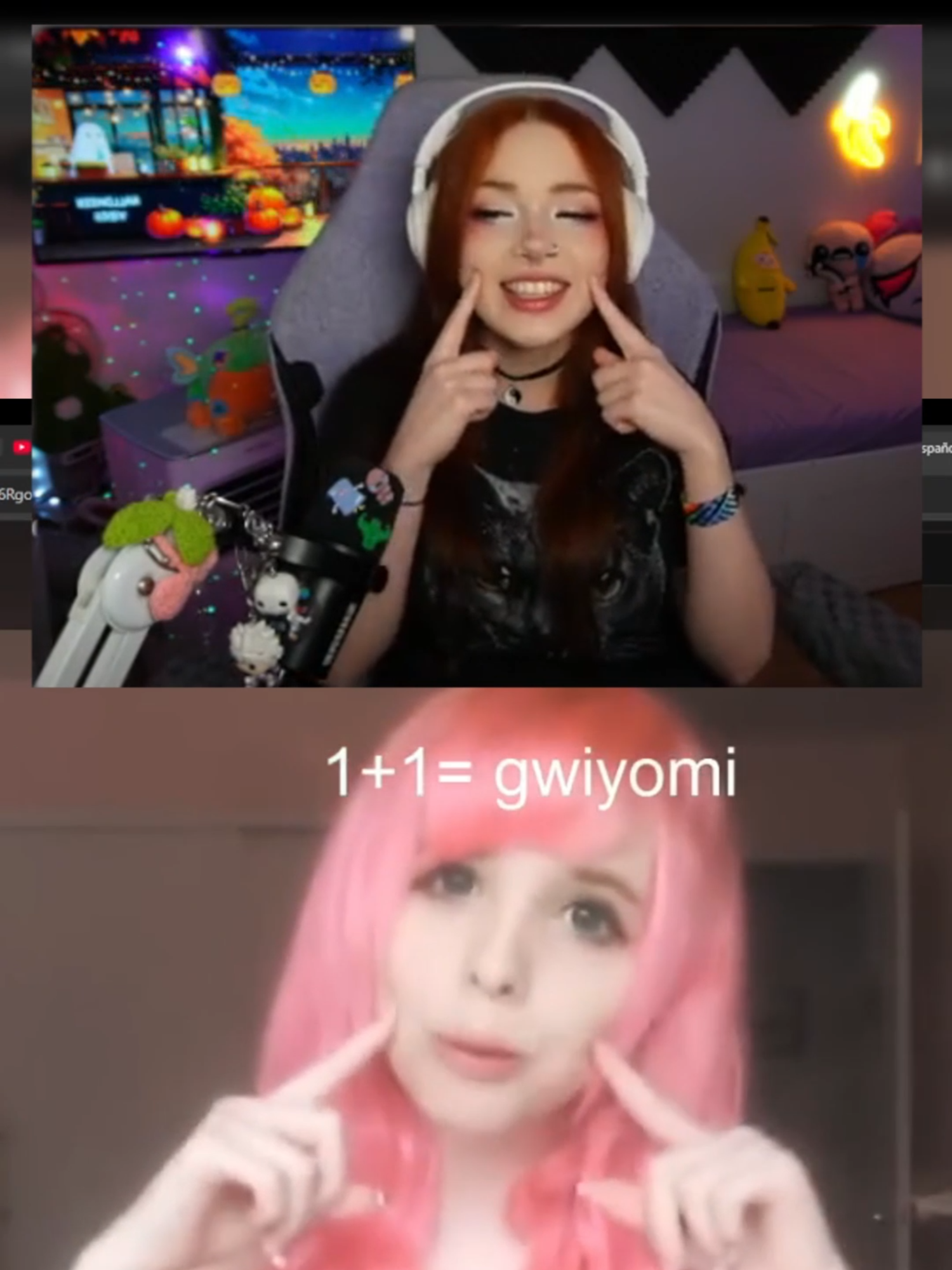 Yo cuando el video se pone demasiado cute🤢 (FT. el gato) #fyp #twitch #streamer #gwiyomi #clips #saratail