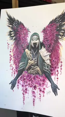 I saw #sleeptoken live a couple weeks ago and I regret not taking this painting with me. #painting #fanart #art #artistsoftiktok 