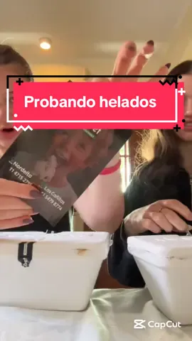 Probando gustos de helado Gourmet pues fanáticas del helado jajaja #helado #icecream #dulcedeleche #heladeria #humor 