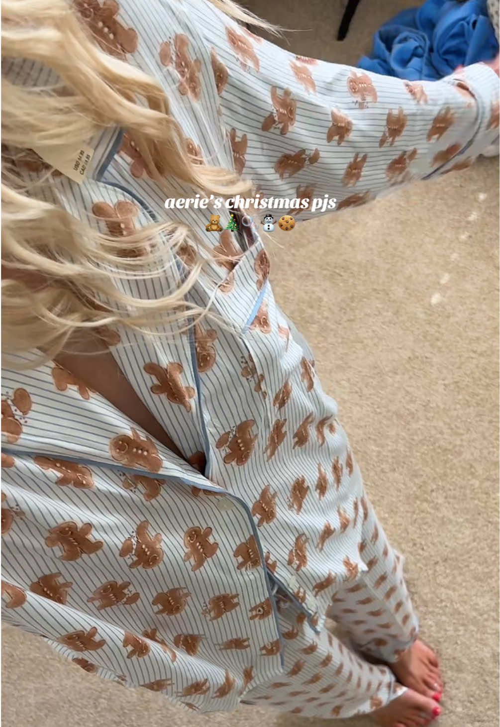 SO soft & cozy I will be livinggggg in these 🤩🎄 @aerie • • • • • • • #fyp #christmas #tryonhaul #cozyathome #christmas2025 
