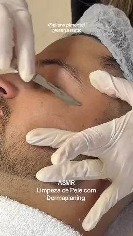 Mais um #ASMR de uma Limpeza de Pele com Dermaplaning! 🤌🏻💖 #esteticistaecosmetologa #esteticafacial #limpezadepele #dermaplaning 