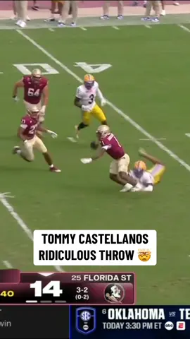 TOMMY FOOTBALL 😱 #cfb #CollegeFootball #floridastate #tommycastellanos 