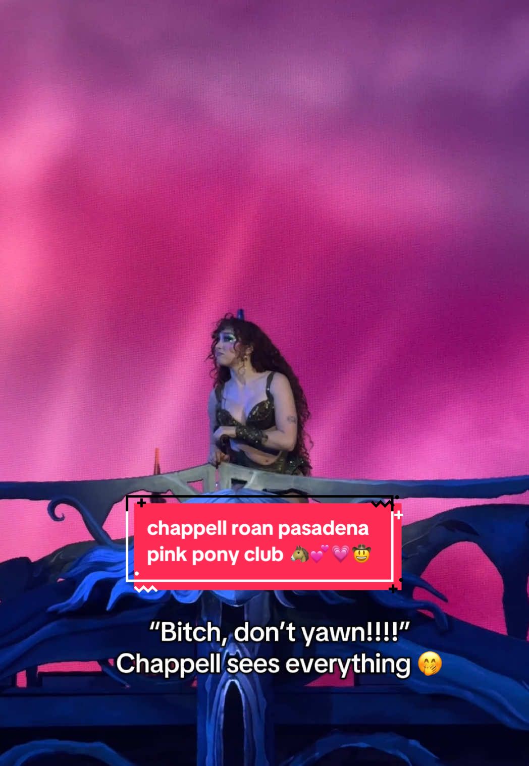 during the last song too like, we’re almost there and she clocked you…I love her #chappellroan #chappellroanpasadena #chappellroantour #concert #concerttok 